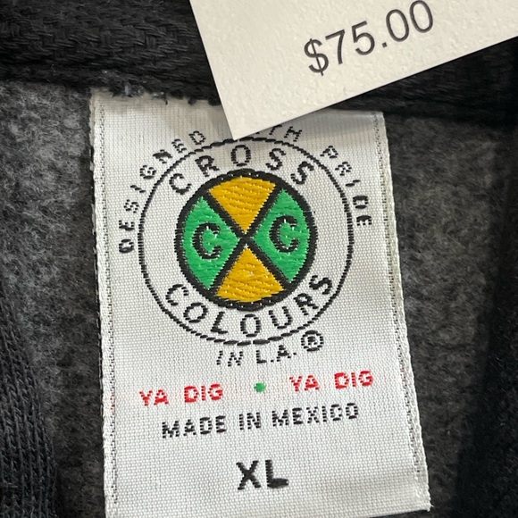 Cross Colours Black Hoodie with Multicolor Print - Picture 11 of 11